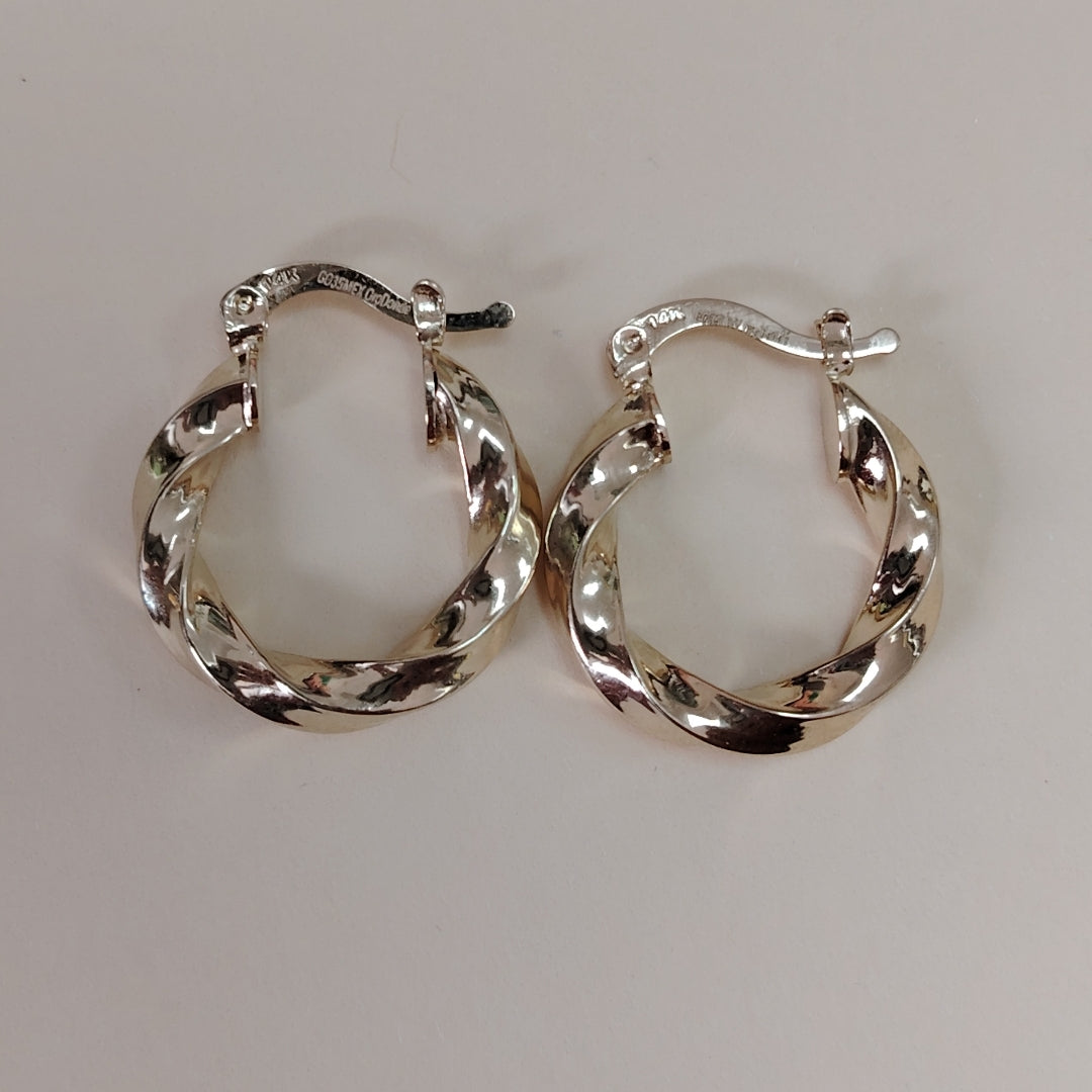 ARETES ARRACADA TORZAL 14K 1.9 GR (NUEVO)
