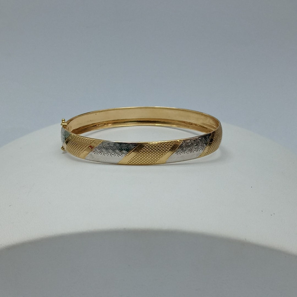 PULSERA RIGIDA ORO,RODIADO 10 K 5,90 GRMS (SEMINUEVO)