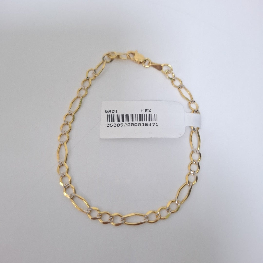 PULSERA 3X1 DIAMANTADA 14K 18 CM 2.7 GR (NUEVO)