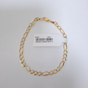 PULSERA 3X1 DIAMANTADA 14K 18 CM 2.7 GR (NUEVO)