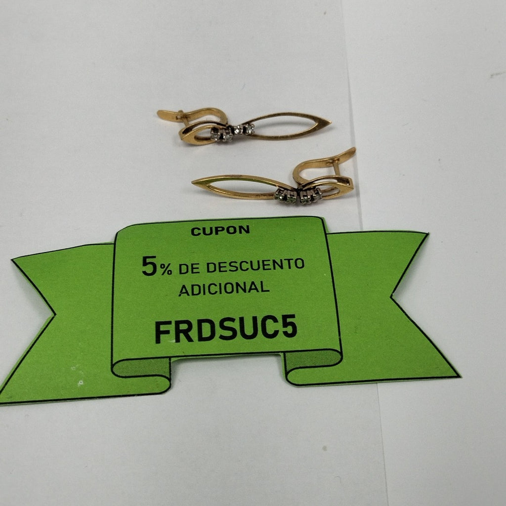 ARETES PAR ORO 18 K 4,00 GRMS (SEMINUEVO)