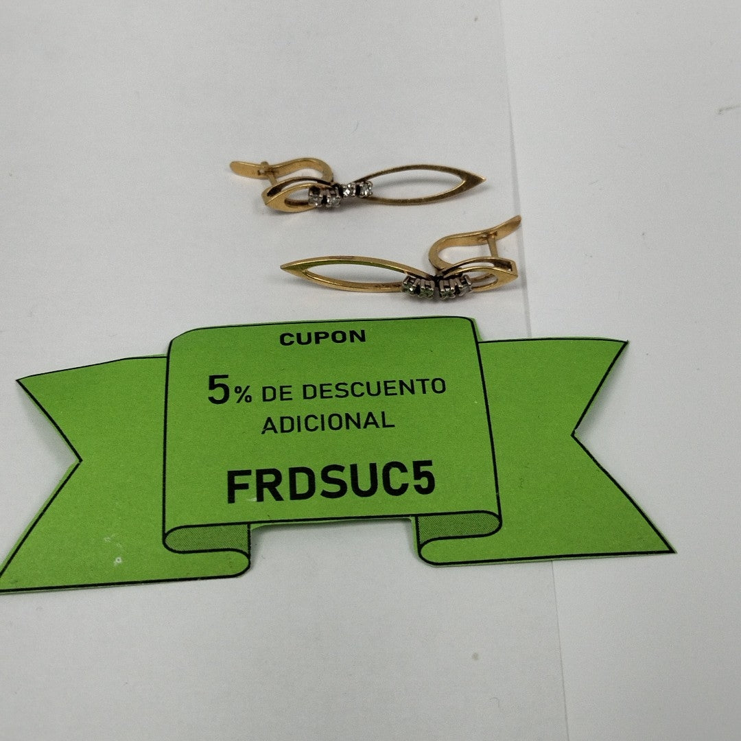 ARETES PAR ORO 18 K 4,00 GRMS (SEMINUEVO)