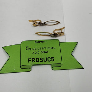 ARETES PAR ORO 18 K 4,00 GRMS (SEMINUEVO)