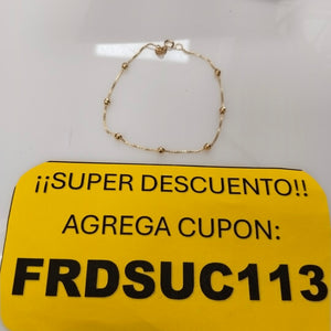 PULSERA ESPECIAL CON BOLITAS 14K 18 CM 1.4 GR (NUEVO)