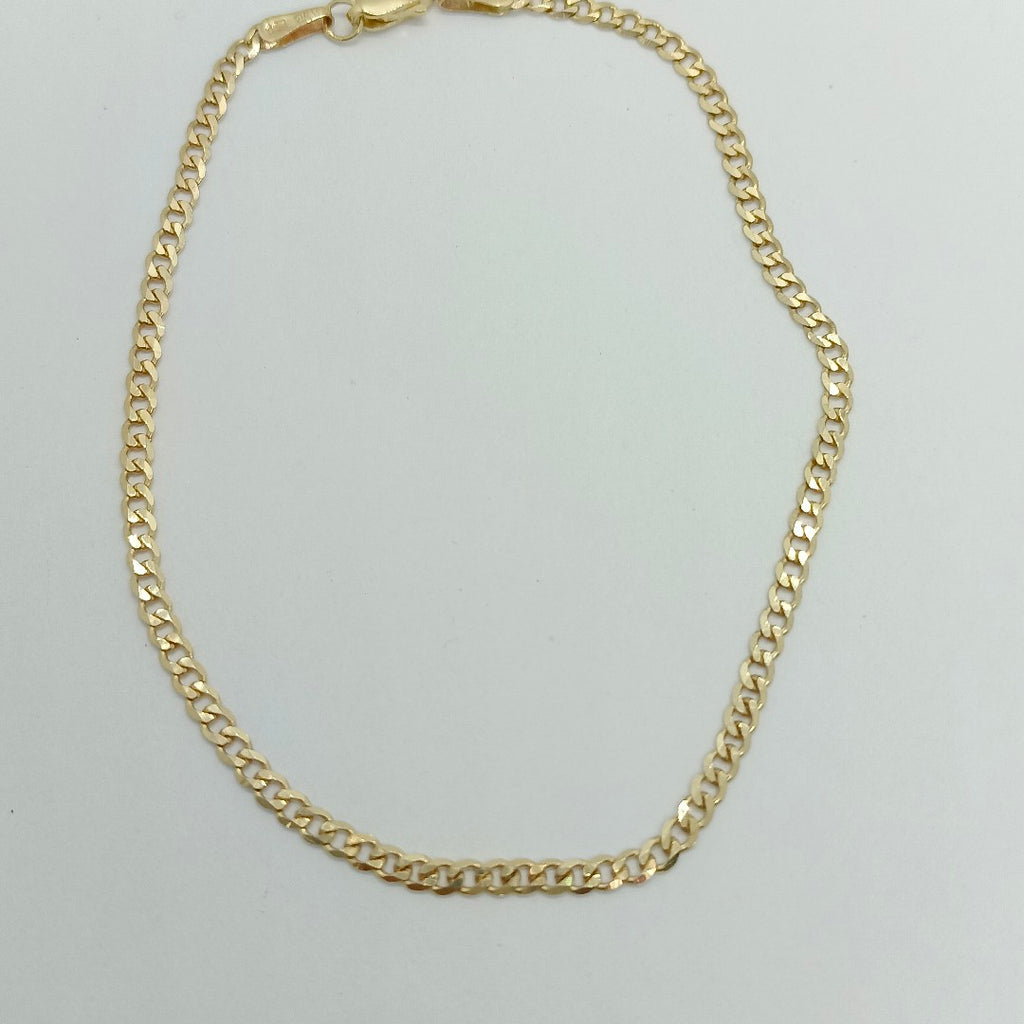 PULSERA TEJIDO BARBADA 14K 21 CM 2.3 GR (NUEVO)