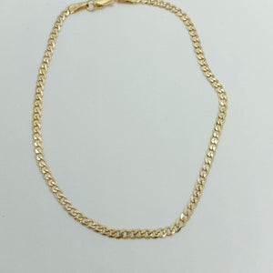 PULSERA TEJIDO BARBADA 14K 21 CM 2.3 GR (NUEVO)