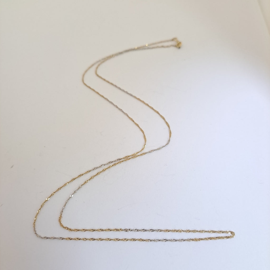 CADENA ORO COMBINADO 14 K 1,20 GRMS (SEMINUEVO)