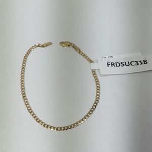 PULSERA TEJIDO BARBADA 14K 18 CM 2.1 GR (NUEVO)