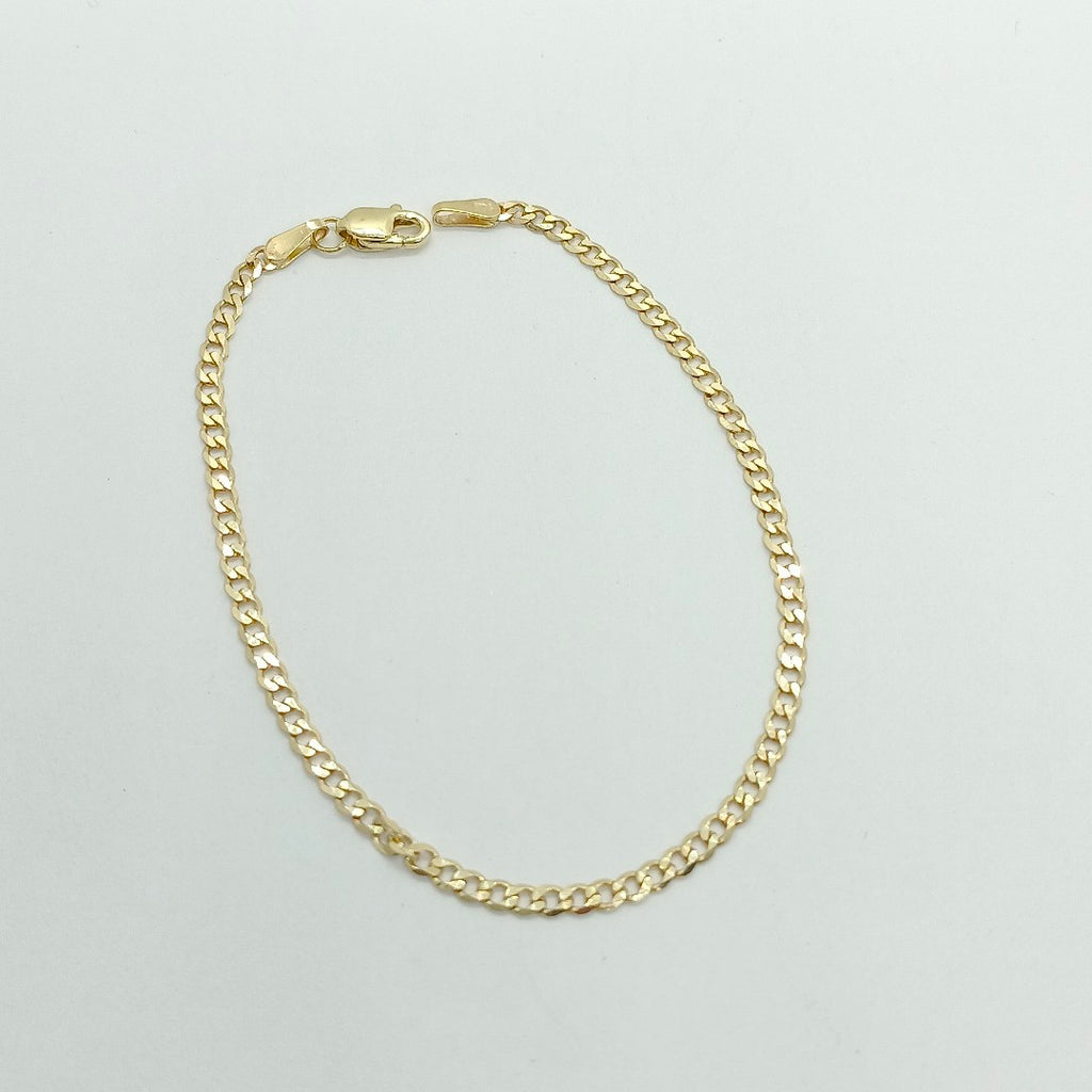 PULSERA TEJIDO BARBADA 14K 18 CM 2.1 GR (NUEVO)