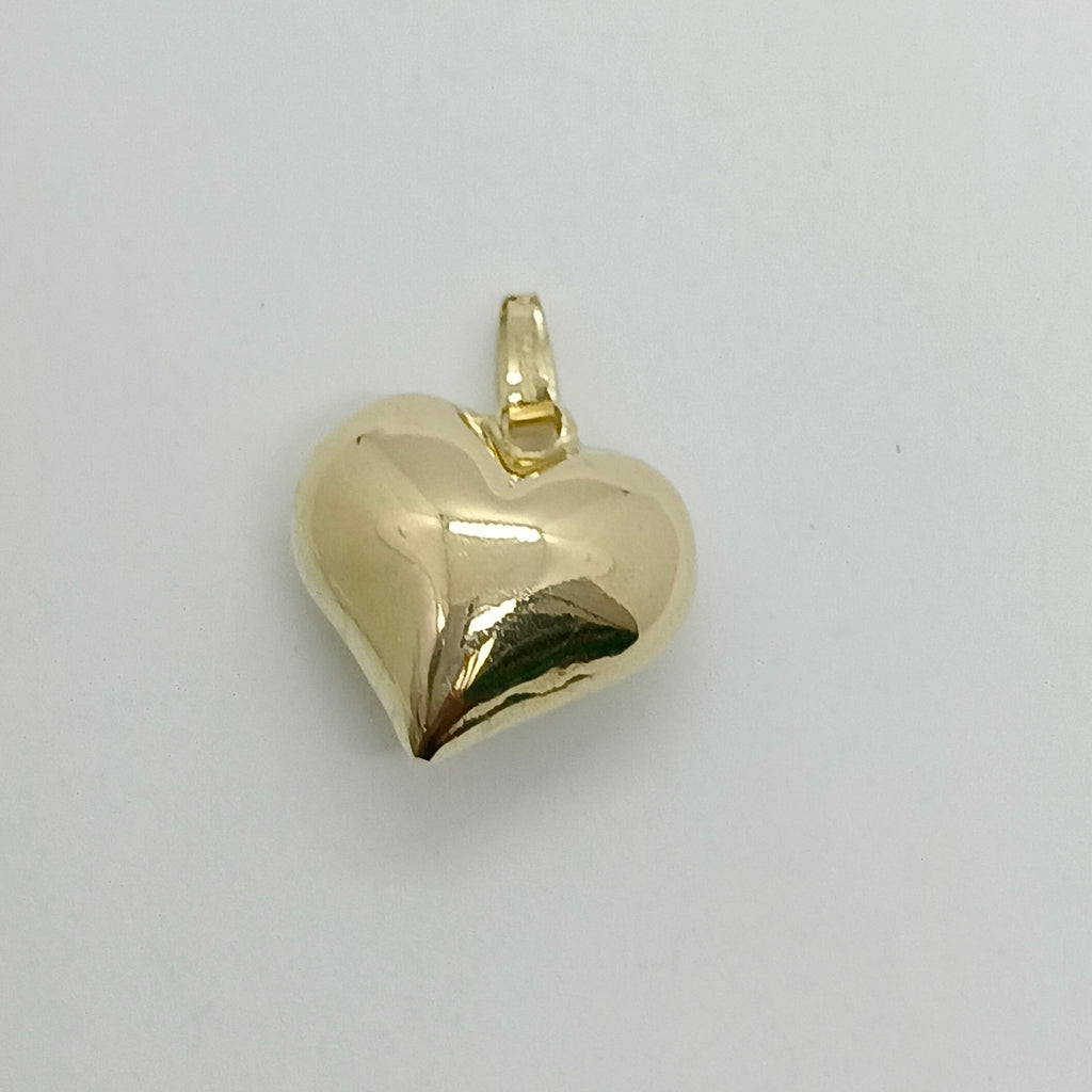 DIJE TEJIDO CORAZON LISO 14K 1.1 GR (NUEVO)