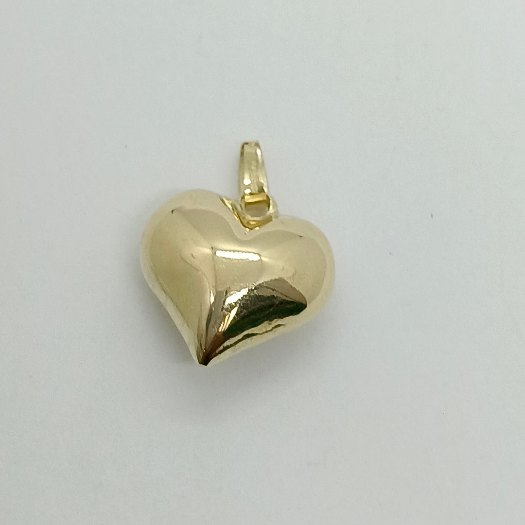 DIJE TEJIDO CORAZON LISO 14K 1.1 GR (NUEVO)