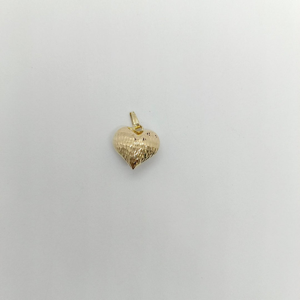 DIJE TEJIDO CORAZON LABRADO 14K 0.9 GR (NUEVO)