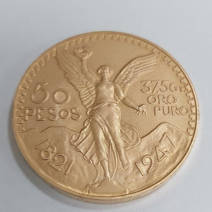 Moneda Centenario Cincuenta Pesos Oro Mexicano 21.6K