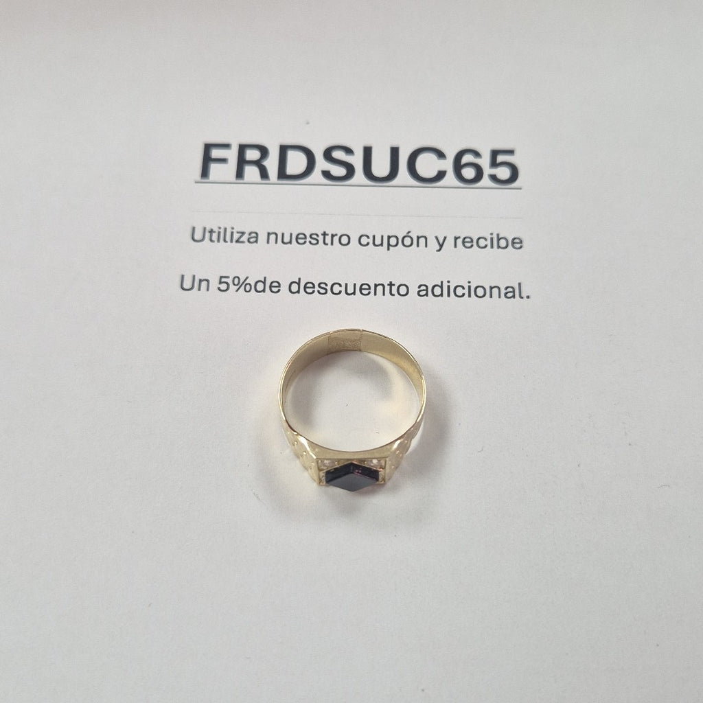 ANILLOS C ONIX Y CIRCONIAS 14K TALLA 10 4.2 GR (NUEVO)