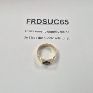 ANILLOS C ONIX Y CIRCONIAS 14K TALLA 10 4.2 GR (NUEVO)
