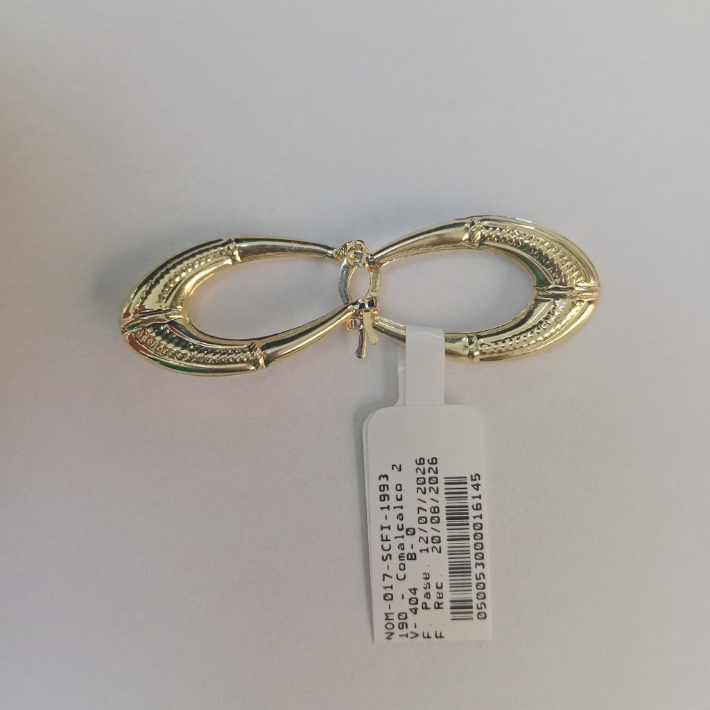 ARETES ARRACADAS ESTRIADAS 14K 2.5 GR (NUEVO)