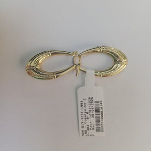 ARETES ARRACADAS ESTRIADAS 14K 2.5 GR (NUEVO)