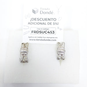 ARETES PAR ORO BLANCO 14 K 4,70 GRMS (SEMINUEVO)
