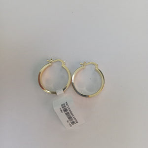 ARETES TEJIDO ARRACADAS FACETADAS 14K 2.9 GR (NUEVO)
