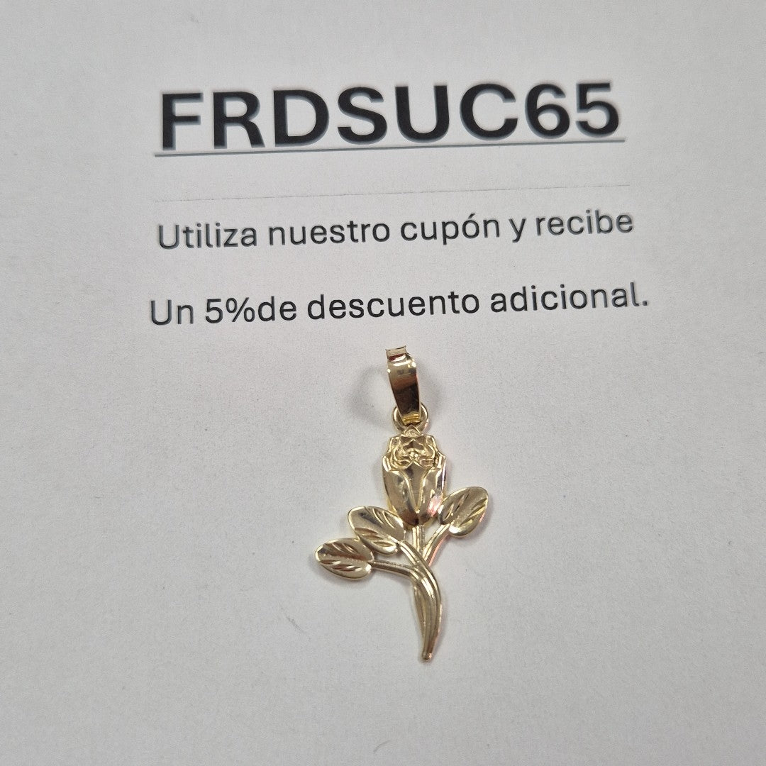DIJE ROSA 10K 1.3 GR (NUEVO)