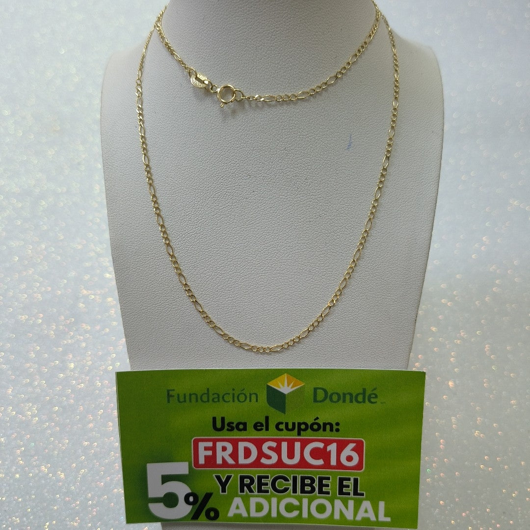 CADENAS TEJIDO 3X1 ORO 10K 55 CM 2.1 GR (NUEVO)