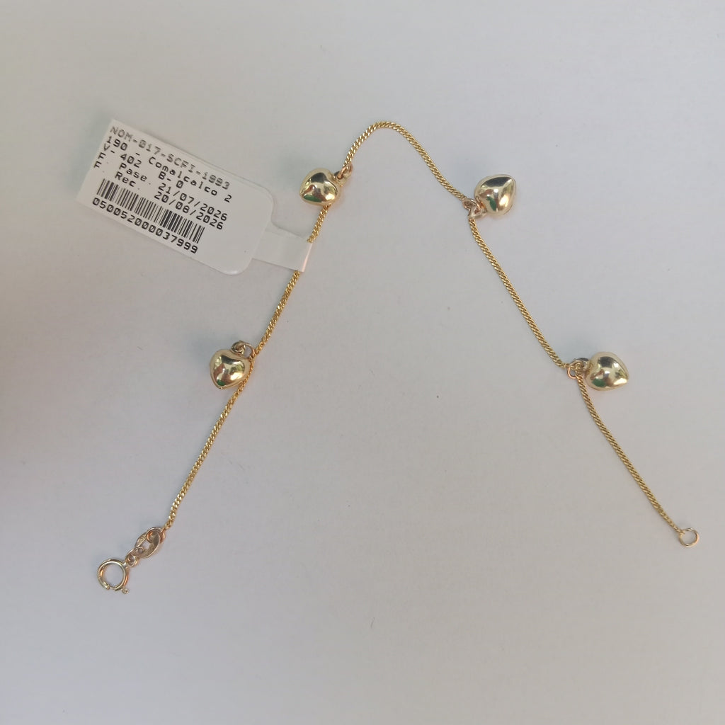 PULSERA ESPECIAL DIJES 10K 18 CM 1.6 GR (NUEVO)