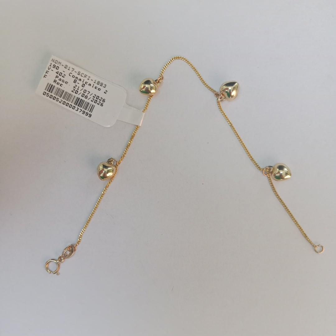 PULSERA ESPECIAL DIJES 10K 18 CM 1.6 GR (NUEVO)