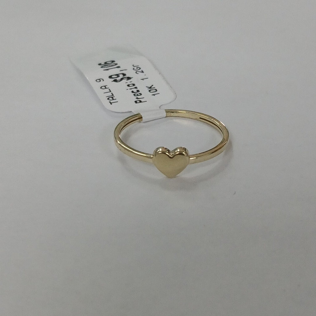 ANILLOS ANILLITO FIG CORAZON 10K TALLA 9 1.2 GR (NUEVO)