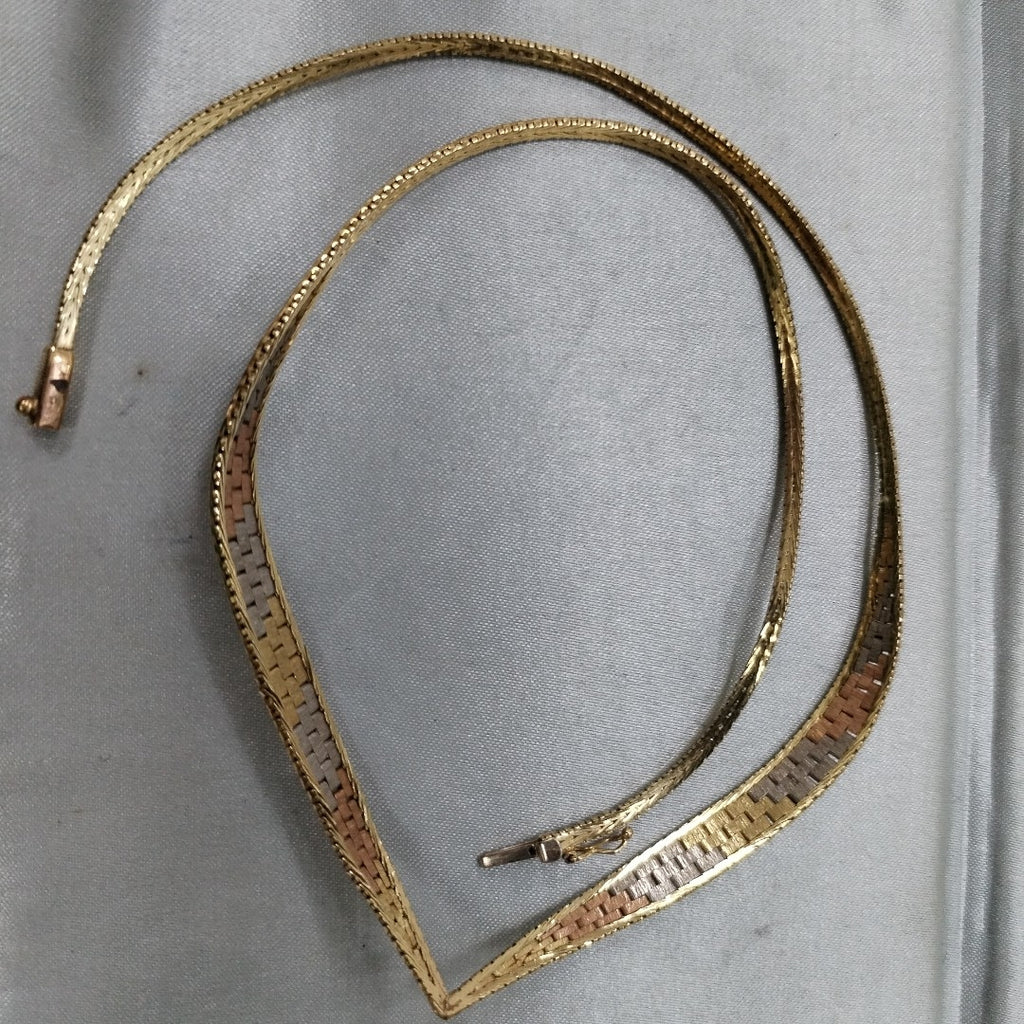 GARGANTILLA ORO, ORO COMBINADO 14 K 13.9 GRMS (SEMINUEVO)