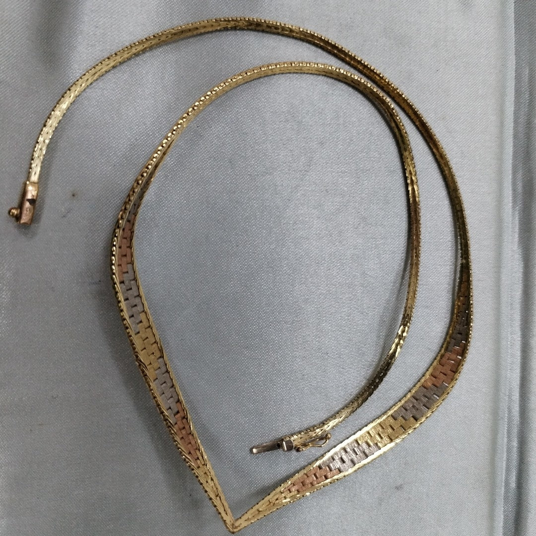 GARGANTILLA ORO, ORO COMBINADO 14 K 13.9 GRMS (SEMINUEVO)
