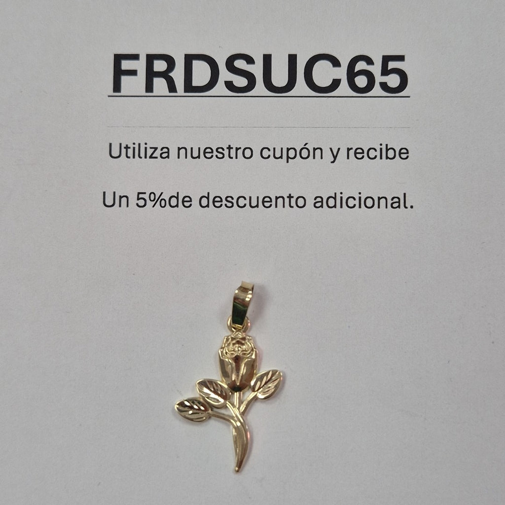 DIJE ROSA 10K 1.3 GR (NUEVO)