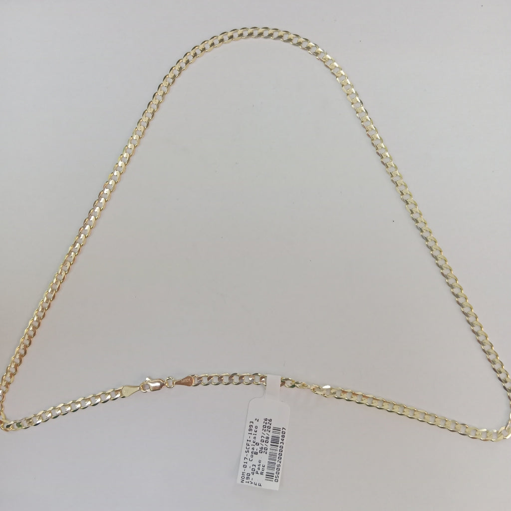 CADENA BARBADA 14K 55 CM 12.5 GR (NUEVO)