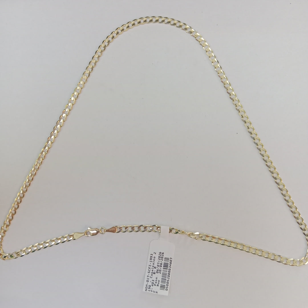 CADENA BARBADA 14K 55 CM 12.5 GR (NUEVO)
