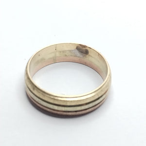 ANILLO ORO, ORO COMBINADO 14 K 4.2 GRMS (SEMINUEVO)
