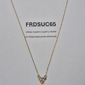CADENA TEJIDO GARGANTILLA ESPECIAL C FLORES 14K 45 CM 3 GR (NUEVO)