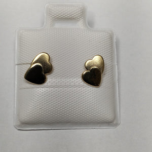 BROQUELES BROQUEL CORAZON DOBLE 14K 0.2171 GR (NUEVO)