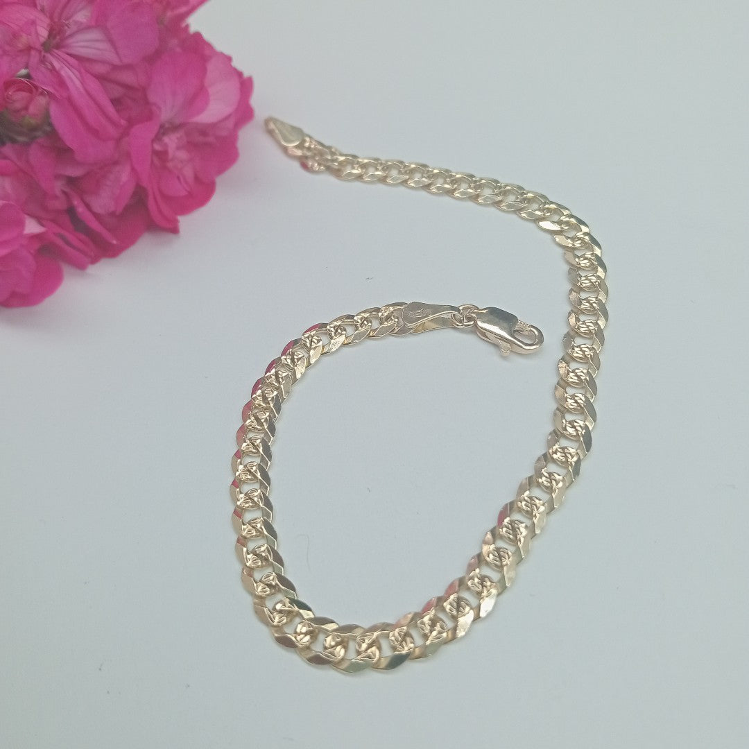 PULSERA BARBADA 14K 21 CM 7.5 GR (NUEVO)