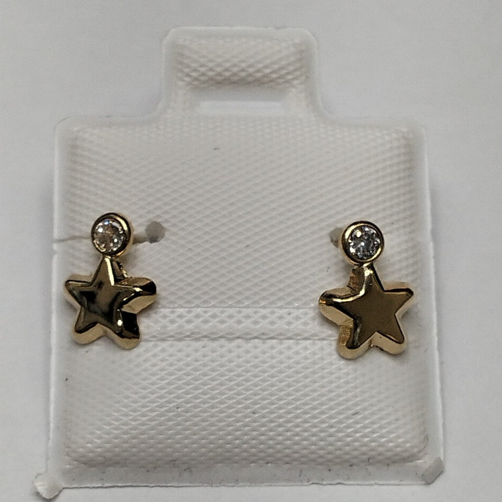 BROQUELES BROQUEL FIG ESTRELLA C CIRCONIA 14K 0.2603 GR (NUEVO)