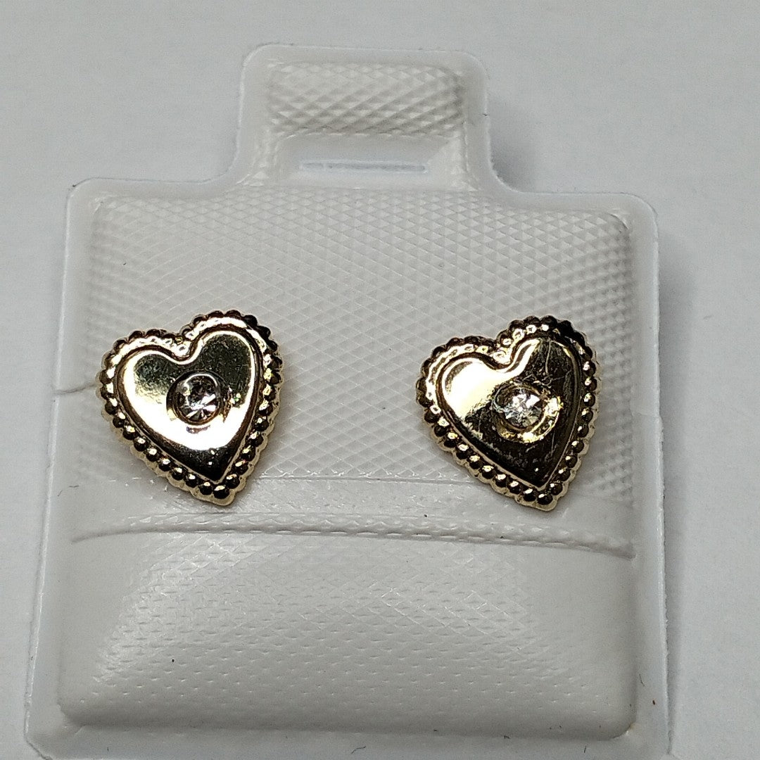 BROQUELES BROQUEL FIG CORAZON C CIRCONIA 14K 0.2614 GR (NUEVO)