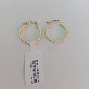 ARETES TEJIDO ARRACADAS TIPO GRECAS 14K 2.1 GR (NUEVO)
