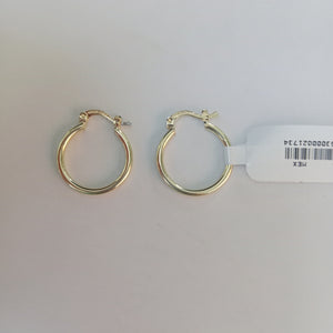 ARETES TEJIDO ARRACADAS LISAS 14K 1.2 GR (NUEVO)