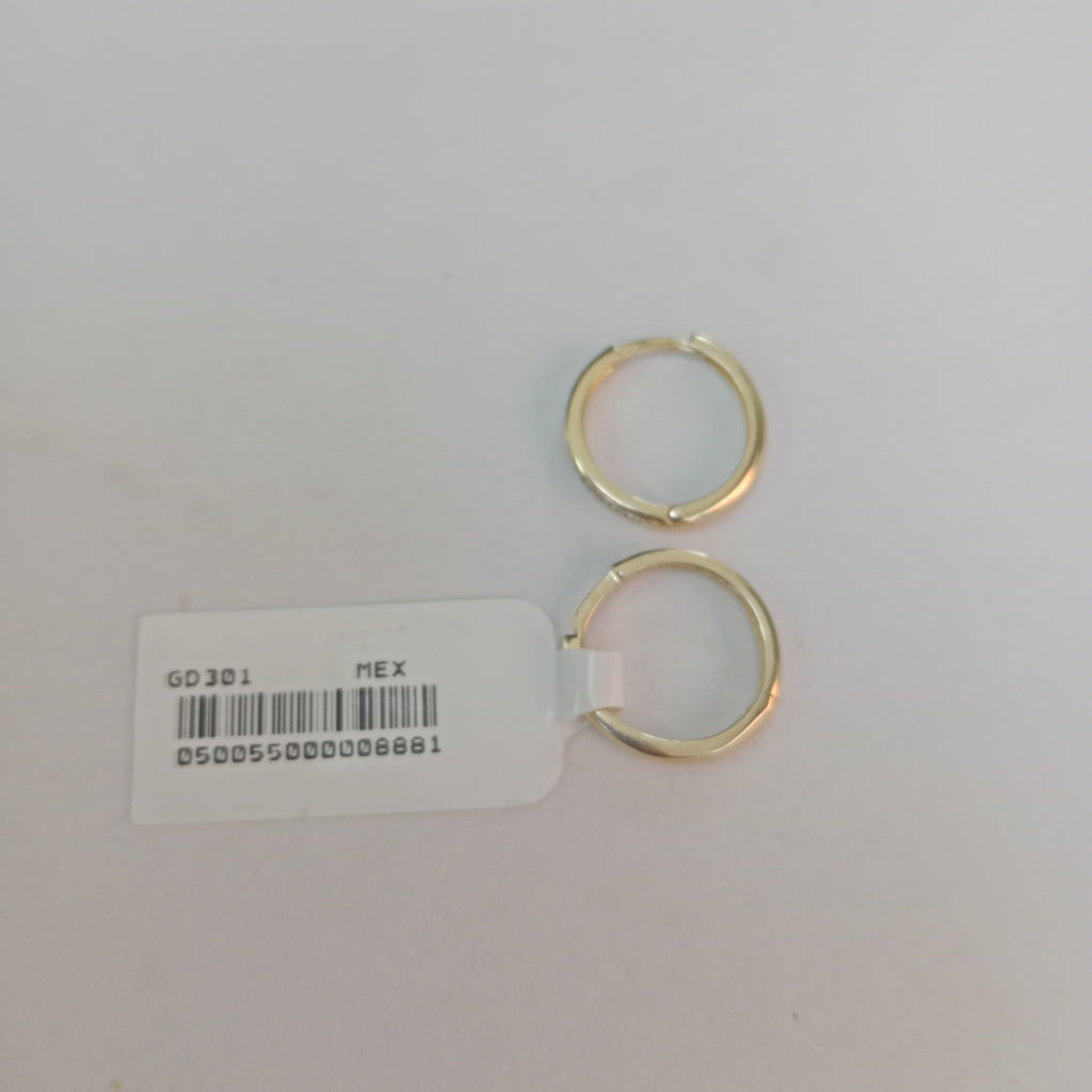 ARETES HUGGIES C CIRCONIA 14K 1.8 GR (NUEVO)