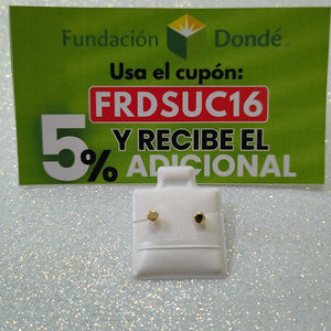 BROQUELES BROQUEL FIG CUBO 14K 0.203 GR (NUEVO)