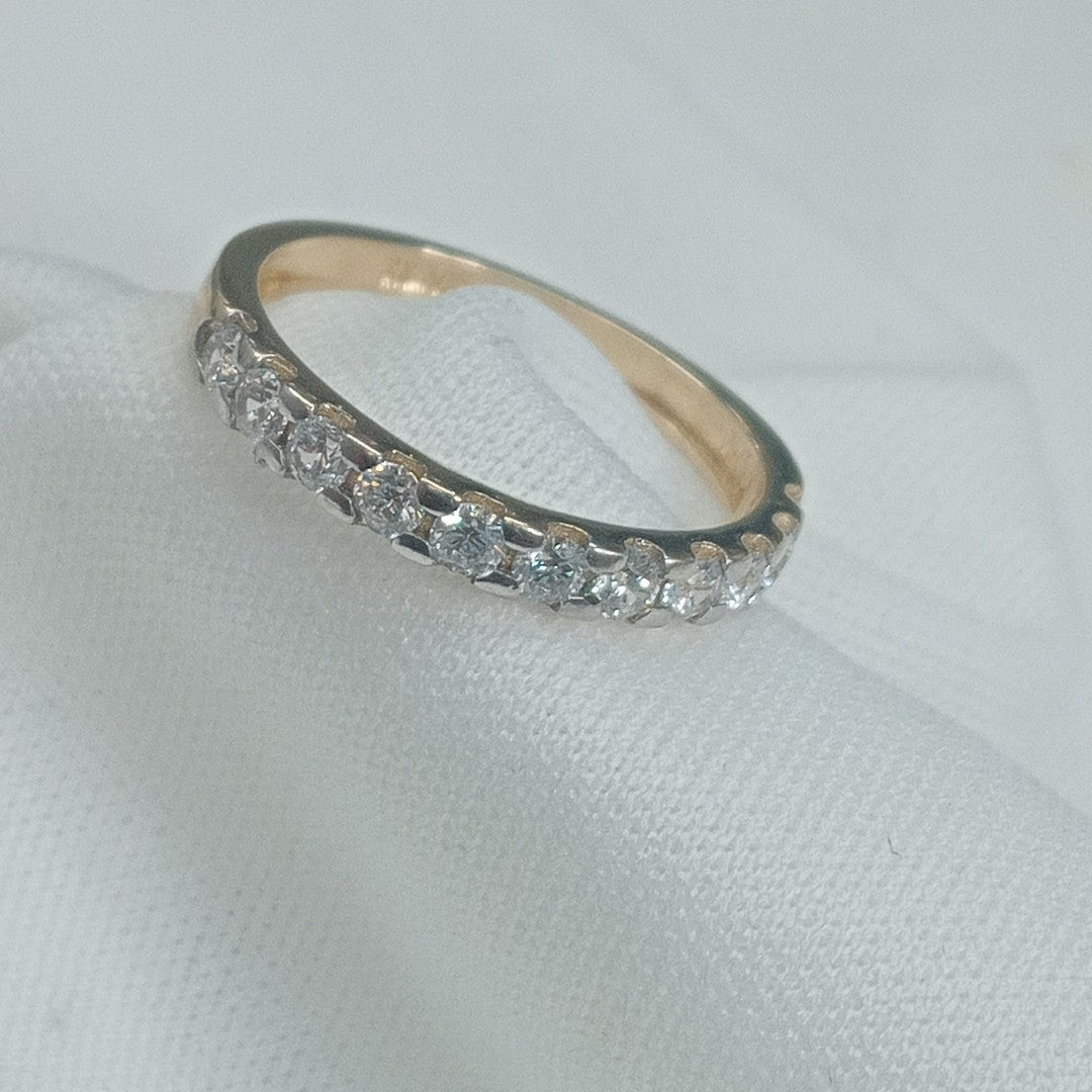 ANILLO ANILLITO MEDIA CHURUMBELA 14K 7 TALLA 2.1 GR (NUEVO)
