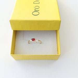 ANILLOS CON CIRCONIA T PIEDRA DE COLOR 14K TALLA 7 1 GR (NUEVO)