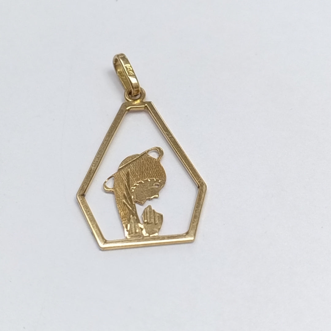 MEDALLA RELIGIOSA ORO 14 K 1.8 GRMS (SEMINUEVO)