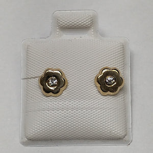 BROQUELES BROQUEL FIG FLOR C CIRCONIA 14K 0.2581 GR (NUEVO)