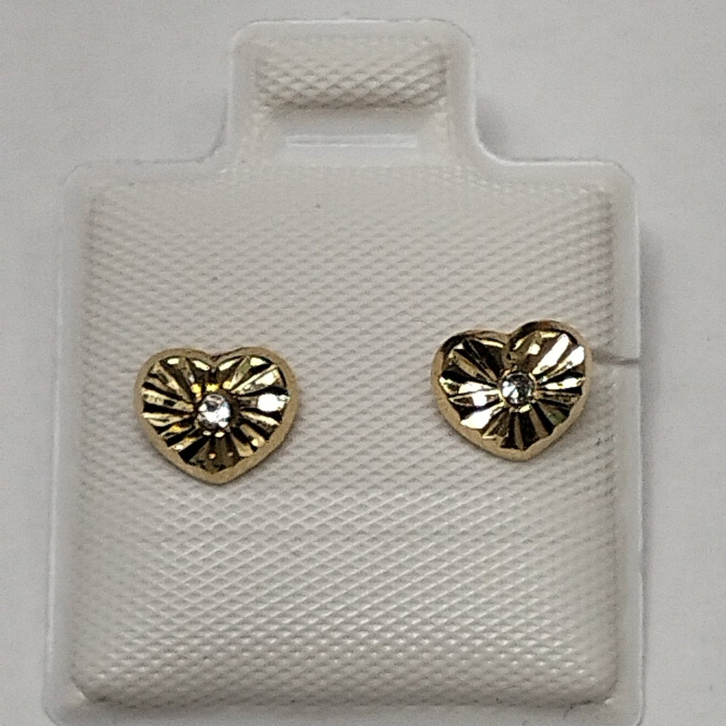 BROQUELES BROQUEL FIG CORAZON C CIRCONIA 14K 0.2603 GR (NUEVO)