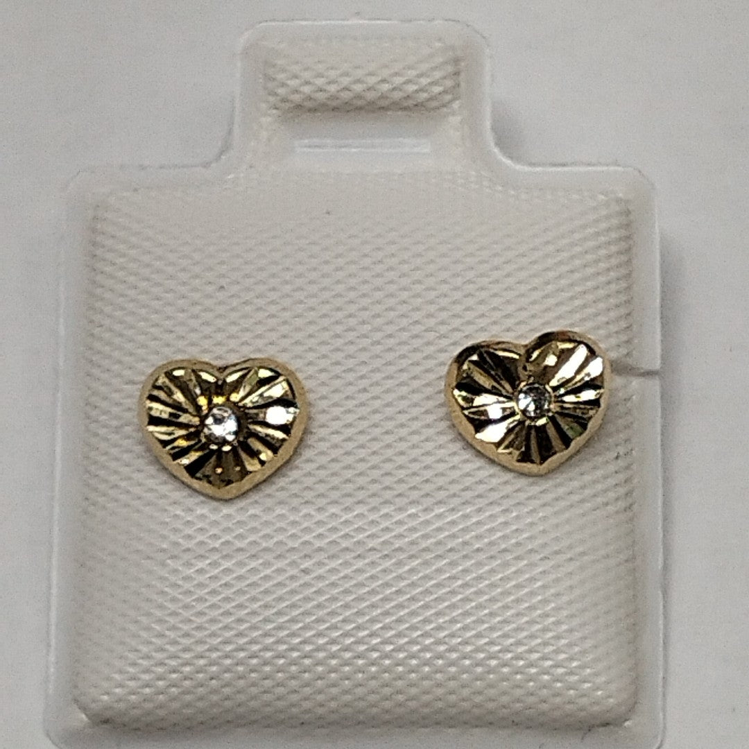 BROQUELES BROQUEL FIG CORAZON C CIRCONIA 14K 0.2603 GR (NUEVO)