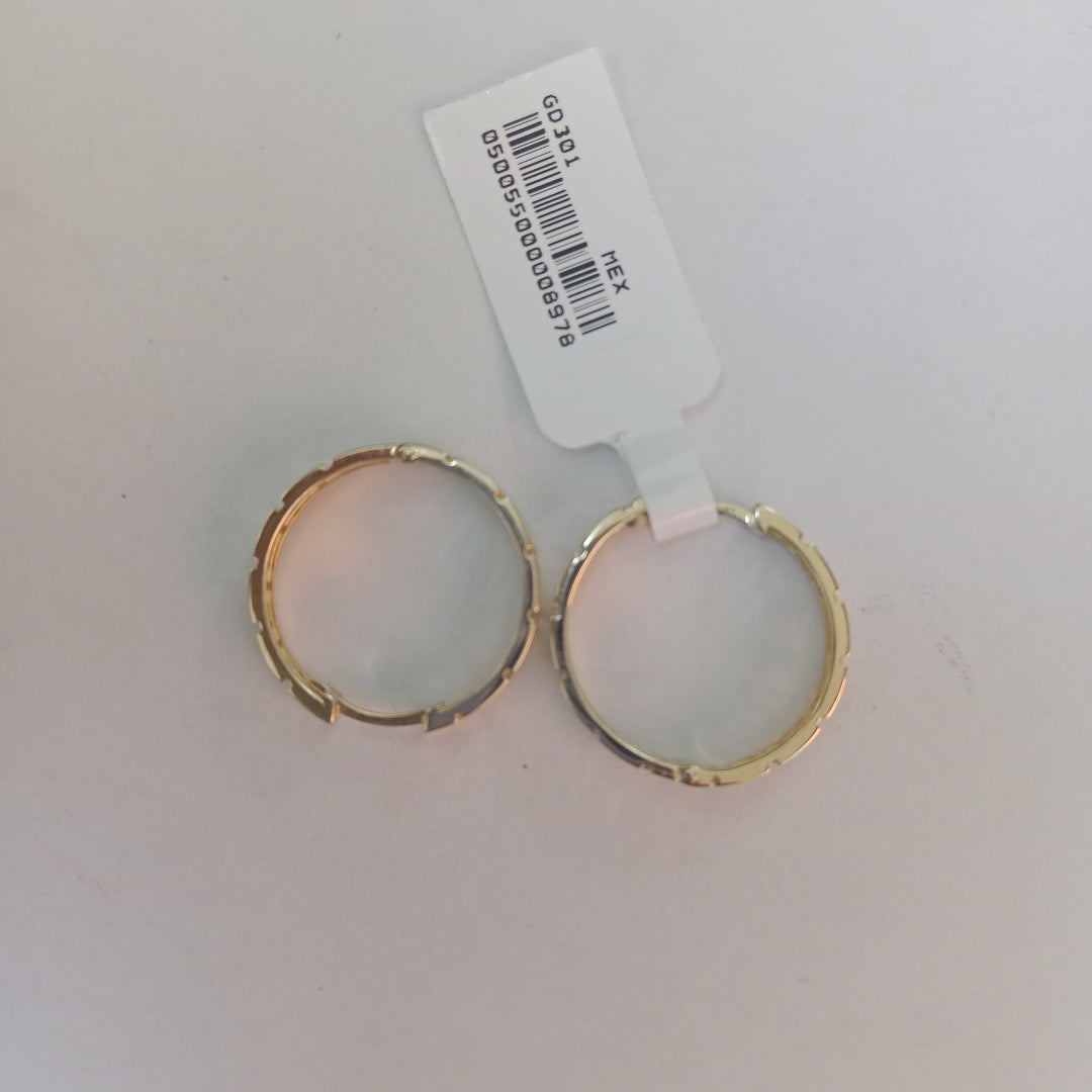 ARETES ARRACADA C GRECAS 14K 4.9 GR (NUEVO)